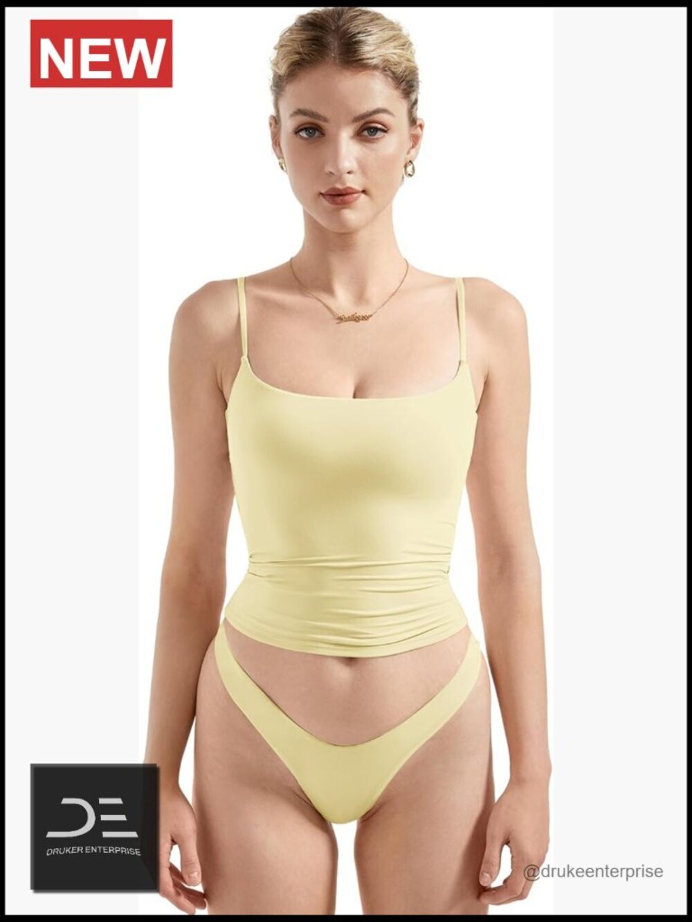 Double Line Square Neck Tank Top Y2K Going Out Basic Cami